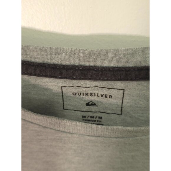 Quiksilver Men's Gray Graphic Tee Palm Tree Design Premium Fit Medium - Picture 4 of 8